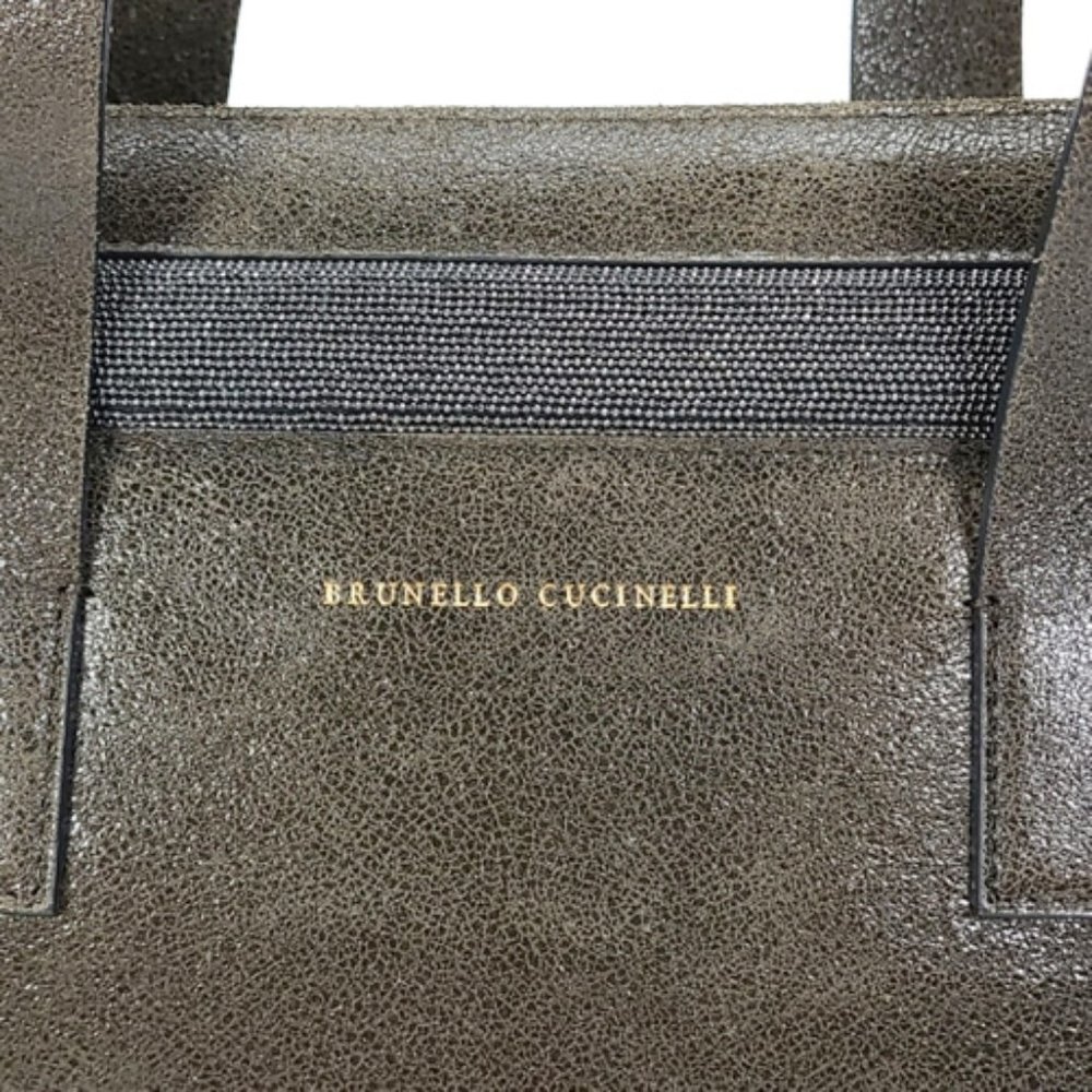 Brunello Cucinelli Buffed Leather Shoulder Bag. Monili - Picture 2 of 16